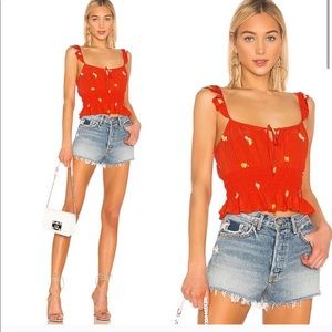 ASTR the label Pixie Sleeveless Ruffle Trim Tank